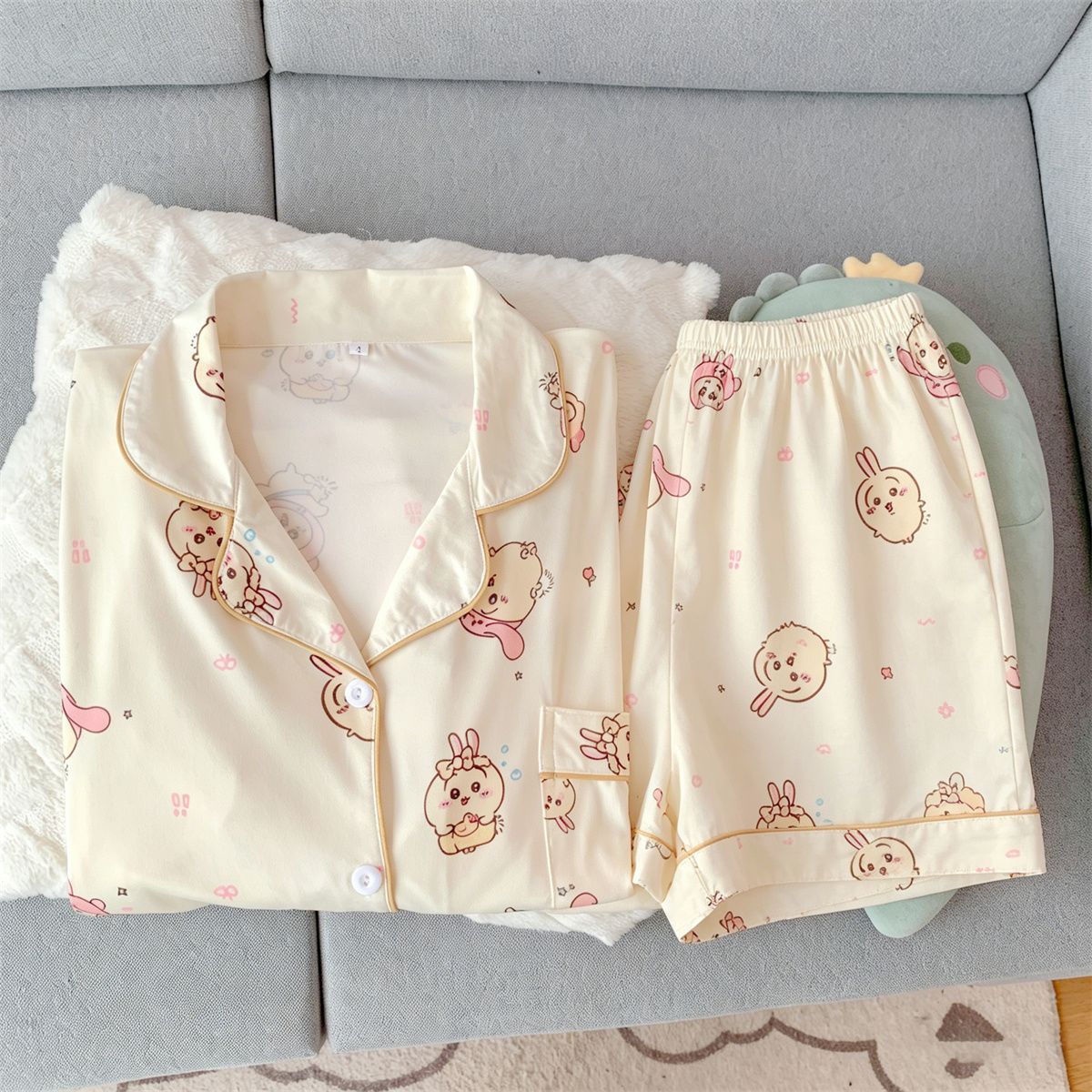 Women'S Fashion Pajamas - طقم بيجامة نسائي صيفي كاواي أوساجي