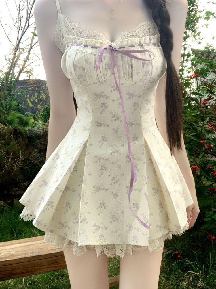 Ruched Dress Mini - فستان نسائي صيفي 2026 بتصميم كوري