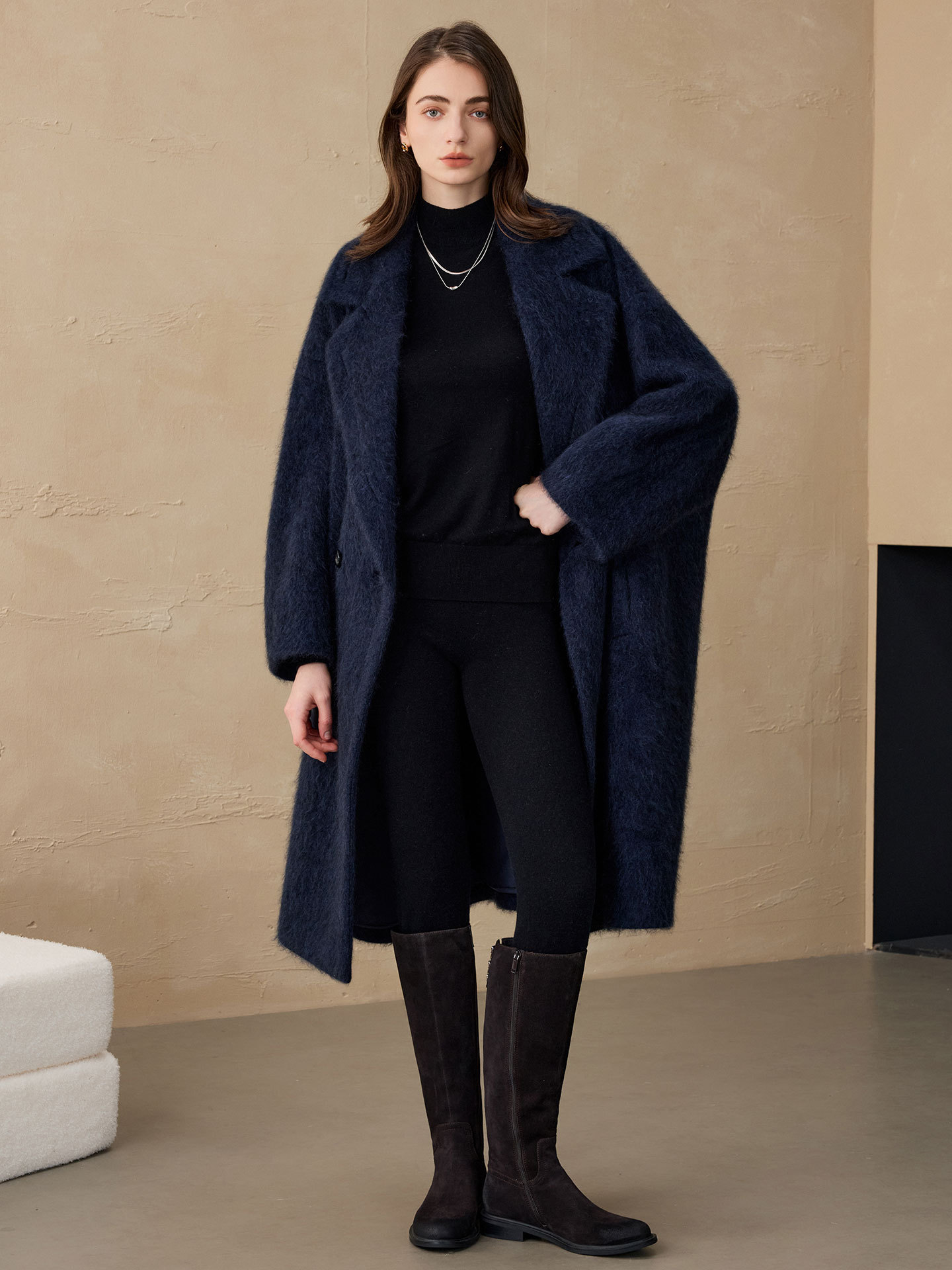 Women'S Fashion Long Coat - سترة نسائية من الصوف من Allingentle،