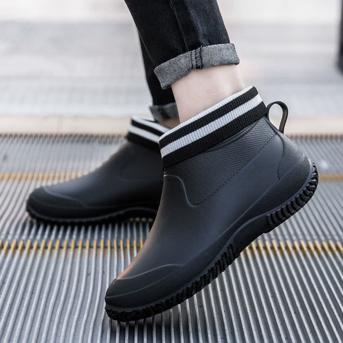 Women'S Fashion Gumboots - أحذية مطر للأزواج للرجال والنساء ،