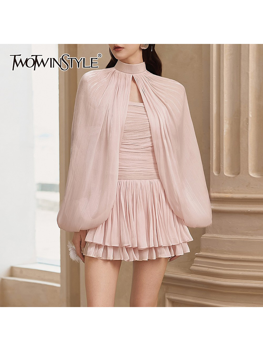 Ruched Dress Mini - طقم نسائي من قطعتين من TWOTWINSTYLE