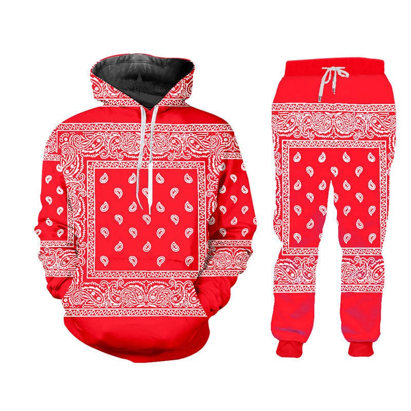 Women'S Fashion Zip Hoodie - الرجال بيزلي الجرافيك الكاجو الأزهار النساء/الرجال
