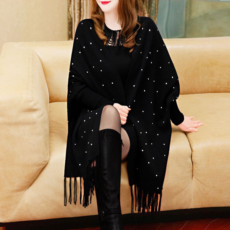Women'S Fashion Long Coat - 4 ألوان Soild عباءة كبيرة الحجم
