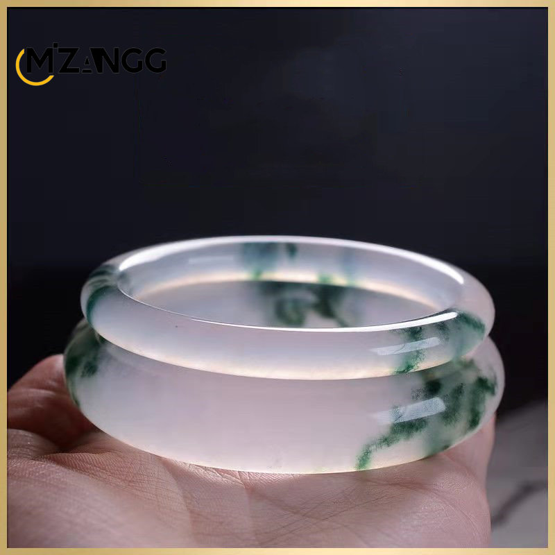 Women'S Fashion Jewellery - الأخضر الطبيعي الجاديت الإسورة اليشم سوار