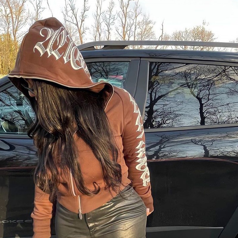 هودي نسائي قصير بسحاب، بتصميم  - مراجعة Women'S Fashion Zip Hoodie وسعره