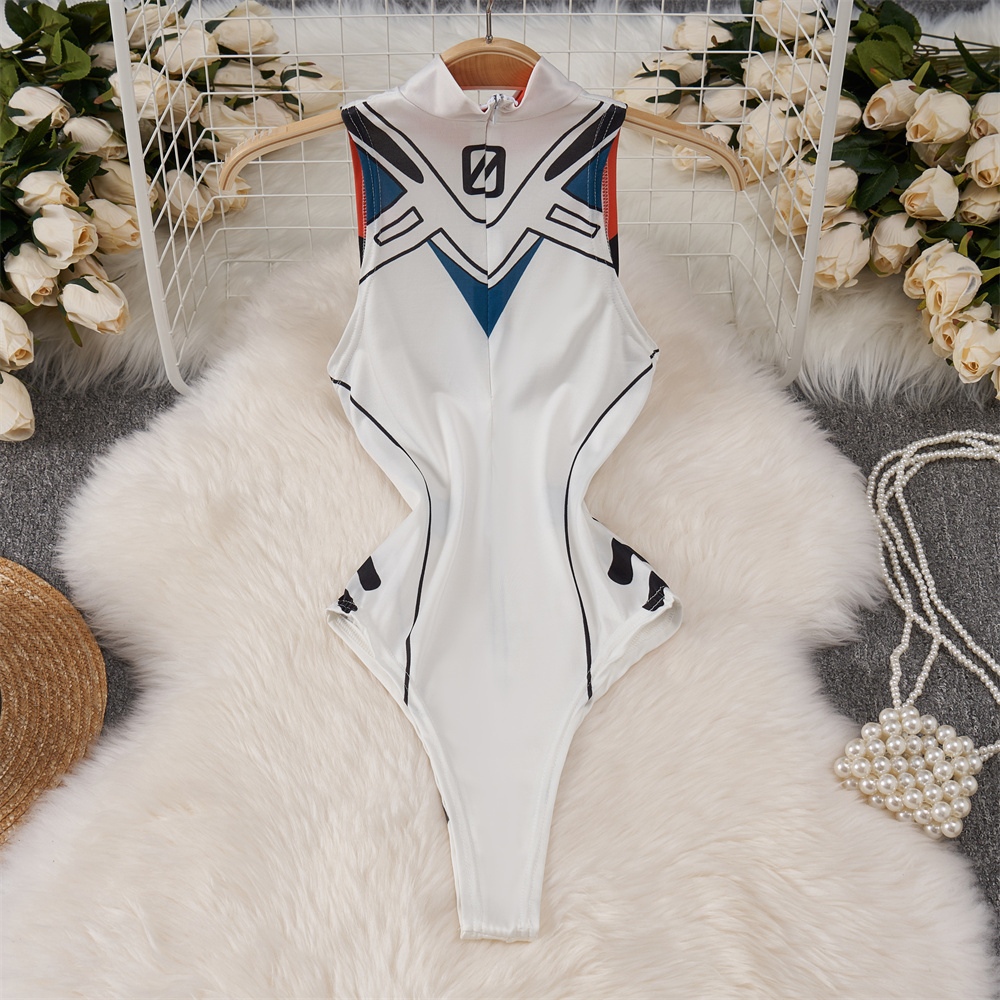 أبيض لطيف الحلو الكرتون المطبو - مراجعة Turtleneck Bodysuit وسعره