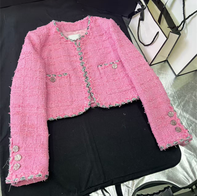 معطف تويد وردي بأكمام طويلة وج - مراجعة Women'S Fashion Long Coat وسعره
