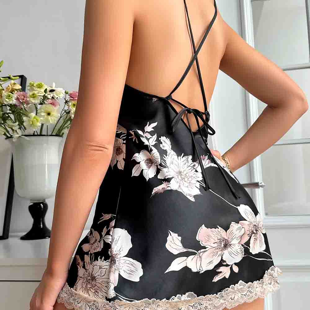 تنورة نوم جديدة من الحرير الصن - مراجعة Women'S Fashion Pajamas وسعره