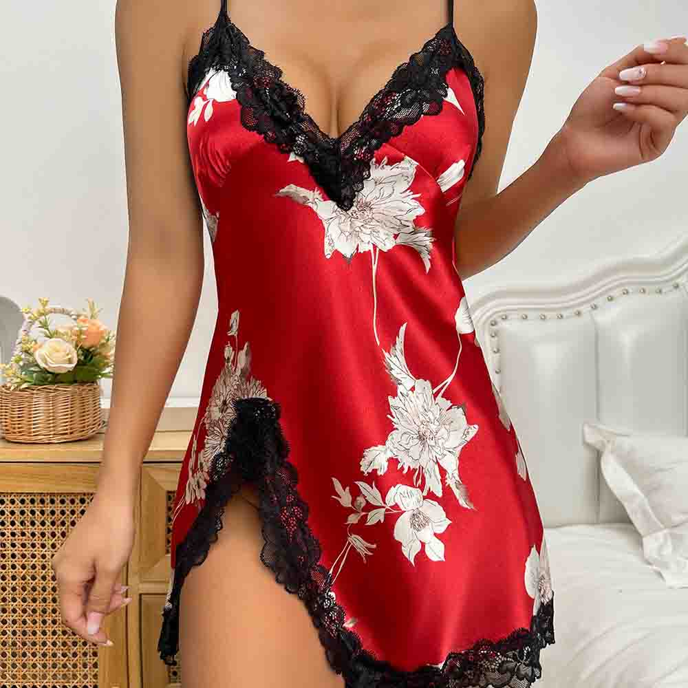 تنورة نوم جديدة من الحرير الصن - مراجعة Women'S Fashion Pajamas وسعره