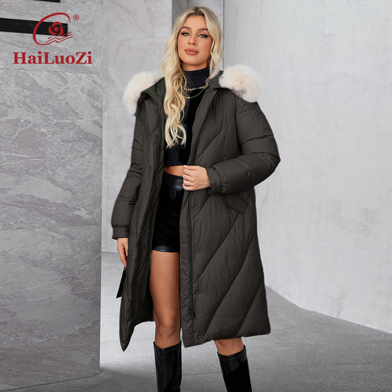 HaiLuoZi-معطف طويل بغطاء للرأس - مراجعة Women'S Fashion Long Coat وسعره