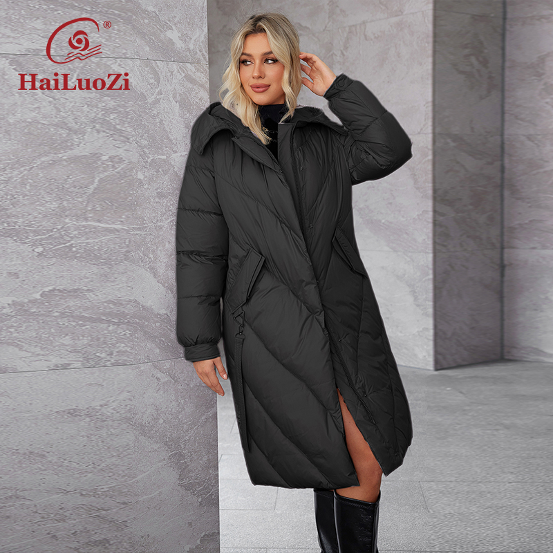 HaiLuoZi-معطف طويل بغطاء للرأس - مراجعة Women'S Fashion Long Coat وسعره