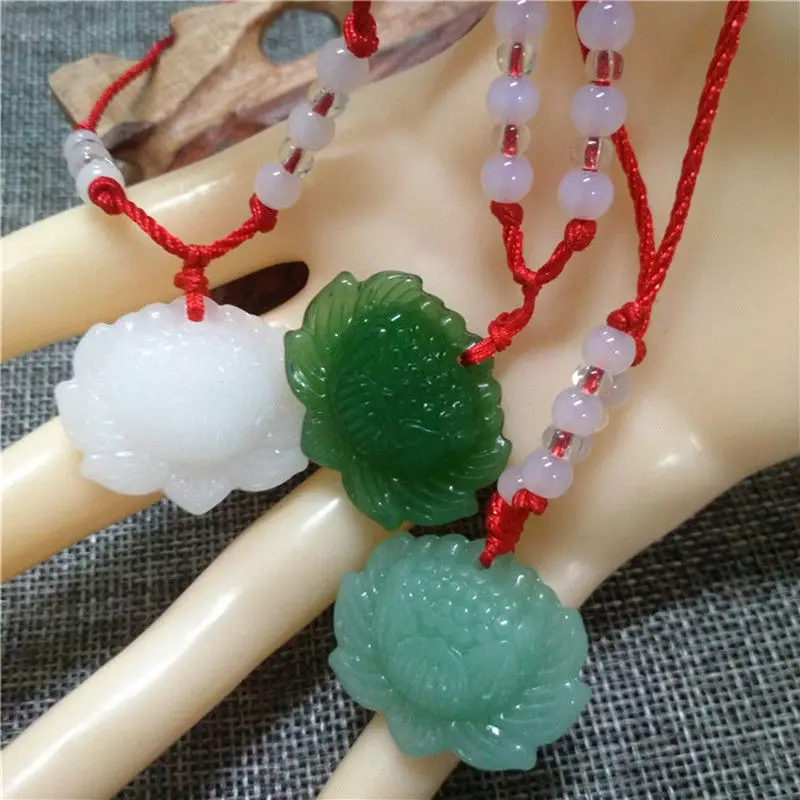 الطبيعية الخضراء اليشم لوتس قل - مراجعة Women'S Fashion Jewellery وسعره
