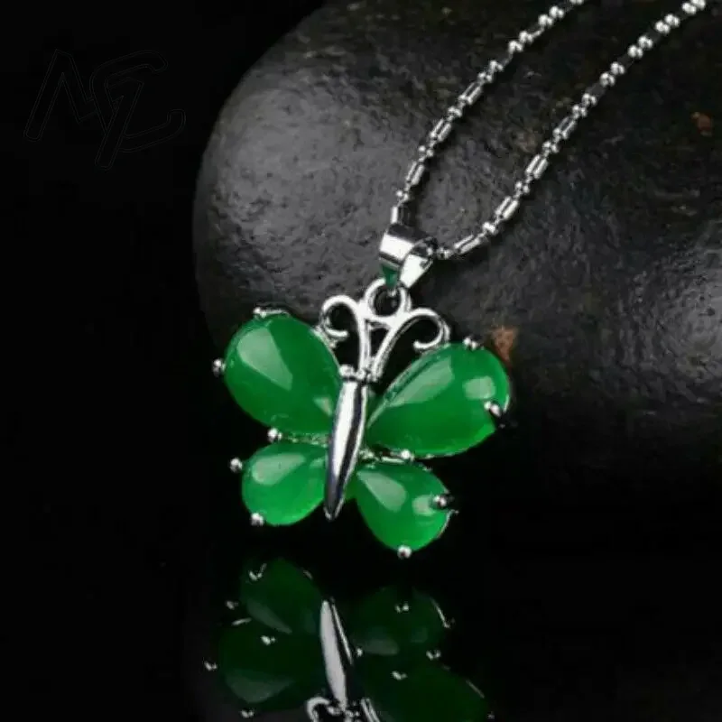 S925 الفضة الأخضر اليشم عقد بح - مراجعة Women'S Fashion Jewellery وسعره