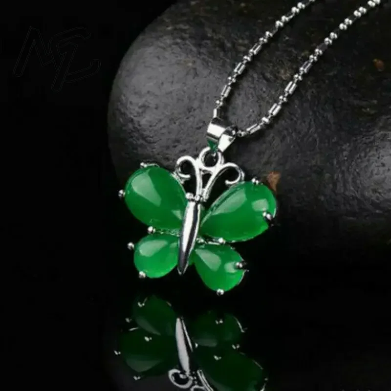 S925 الفضة الأخضر اليشم عقد بح - مراجعة Women'S Fashion Jewellery وسعره