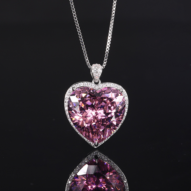 لامعة قطع القلب قلادة قلادة لل - مراجعة Women'S Fashion Jewellery وسعره