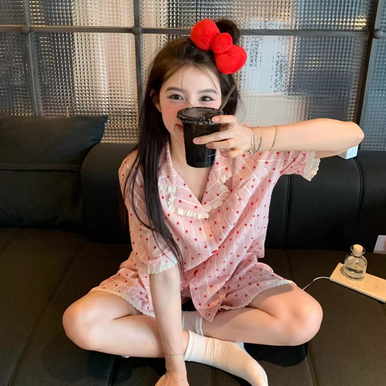 طقم بيجامة نسائي بتصميم Y2K عص - مراجعة Women'S Fashion Pajamas وسعره