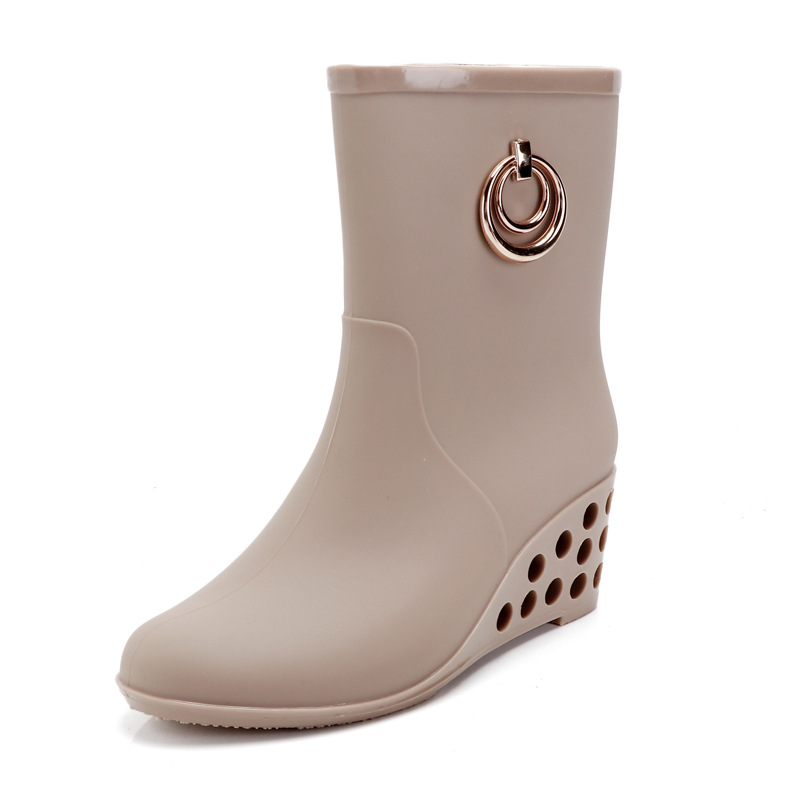أزياء إسفين كعب أحذية المطر ال - مراجعة Women'S Fashion Gumboots وسعره