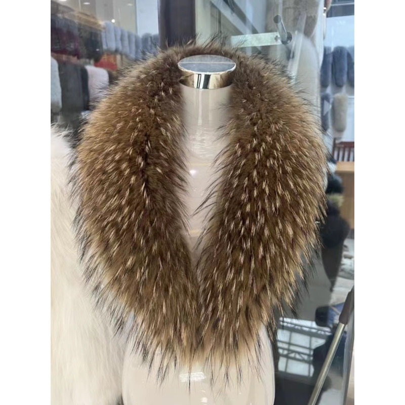 الراكون الفراء طوق الإناث الشت - مراجعة Women'S Fashion Long Coat وسعره